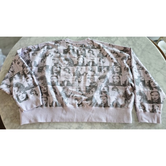 Taylor Swift The Eras Tour Cropped Sweatshirt Lavender Women's Girls Size L - Picture 7 of 7